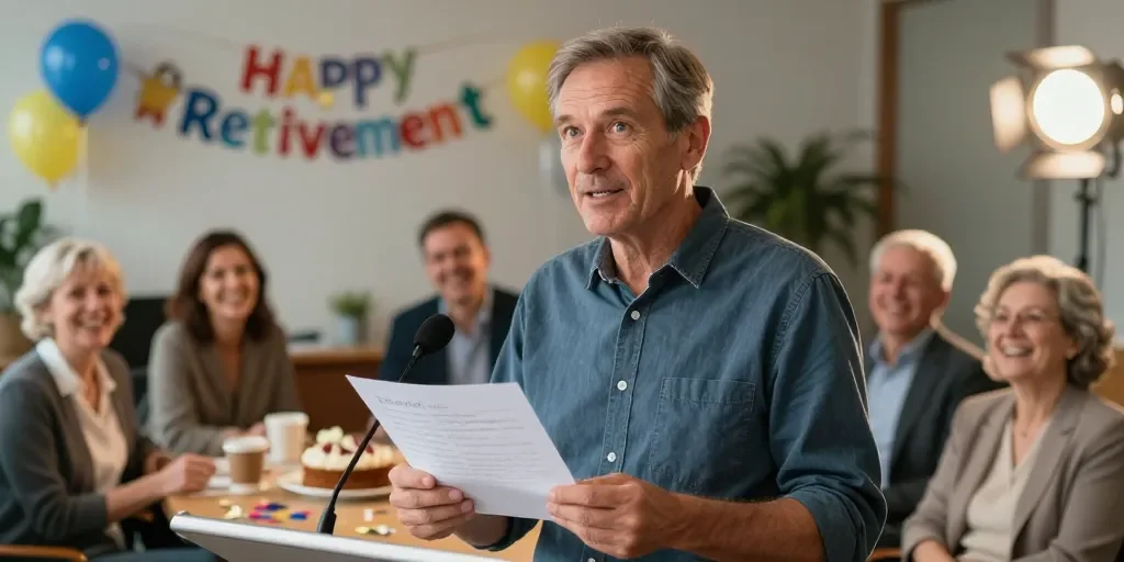 Discours humour départ retraite : les 10 modèles à personnaliser rapidement