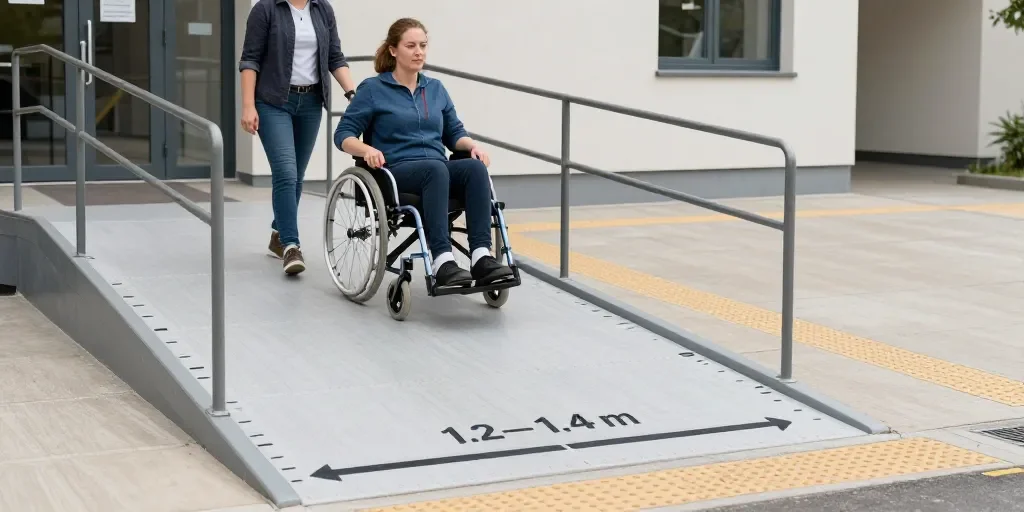 Norme handicape rampe : les pentes et largeurs à respecter pour l'accessibilité ?